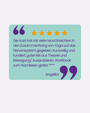 Kundenbewertung über einen Workshop zum Thema Nervensystem und Bewegung.